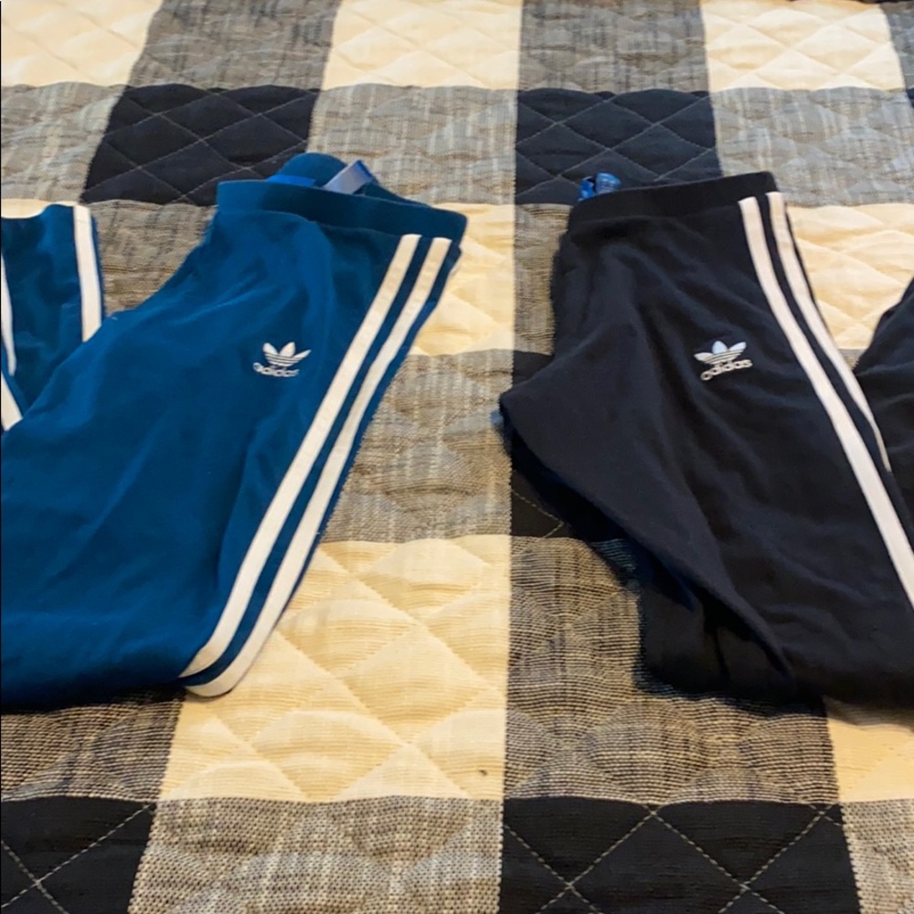 2 pairs of Adidas leggings. Both extra small